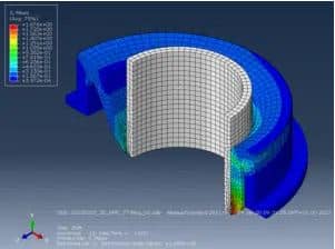 tertiary deformation of a rubber seal for a steel pipe in abaqus cae