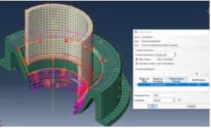 pressure penetration interaction of a rubber seal for a steel pipe in abaqus cae