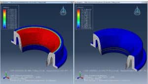 initial fluid pressure interaction of a rubber seal for a steel pipe in abaqus cae